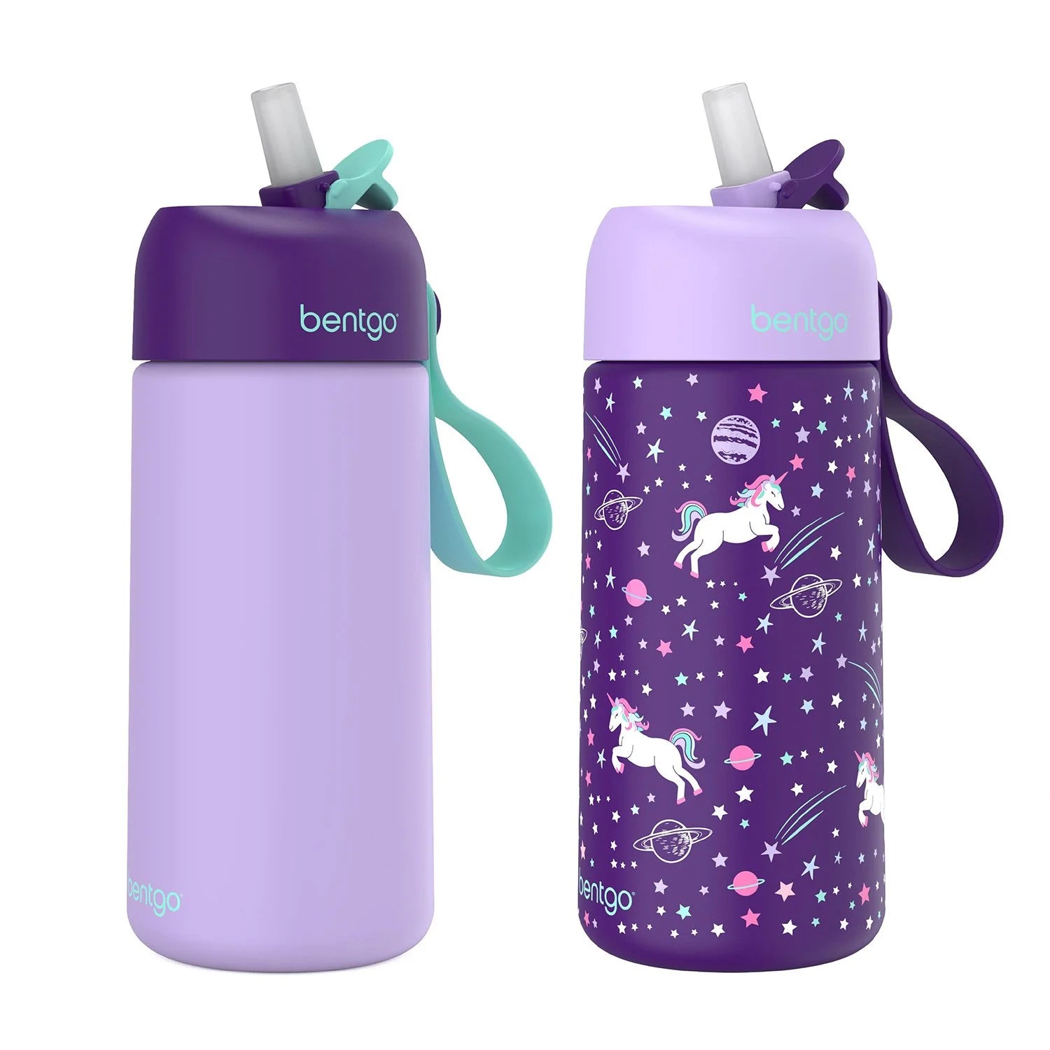 Bentgo 2-Pack Kids Stainless Steel 14 oz Water Bottle Set - Bellso